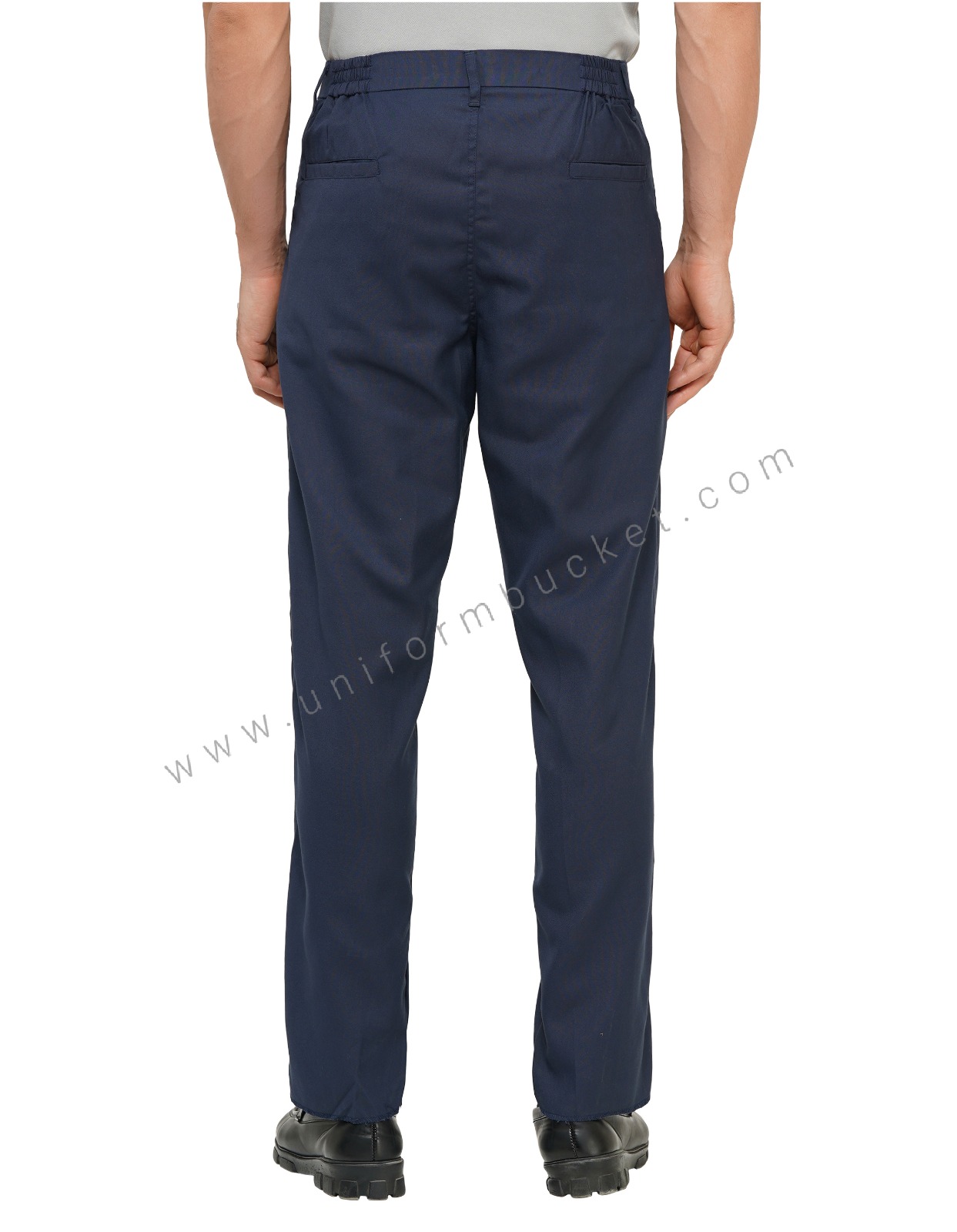 NAVY BLUE WORKWEAR MALE TROUSER WITH FRONT STYLISH BELT  thumbnail 3
